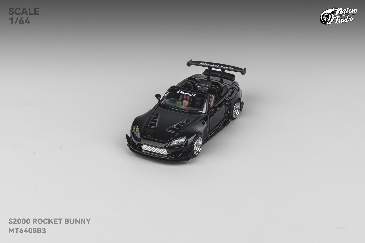 (Pre-order) Microturbo - 1/64 Custom S2000 Rocket Bunny - Metallic Black