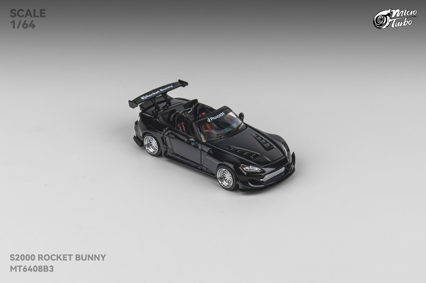 (Pre-order) Microturbo - 1/64 Custom S2000 Rocket Bunny - Metallic Black