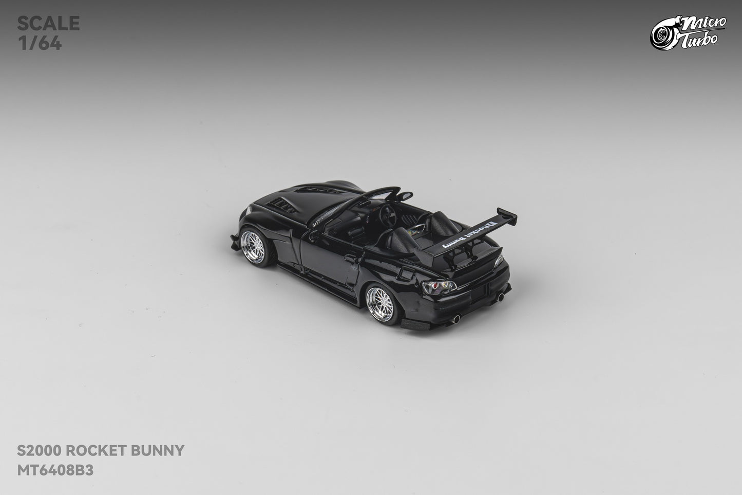 (Pre-order) Microturbo - 1/64 Custom S2000 Rocket Bunny - Metallic Black