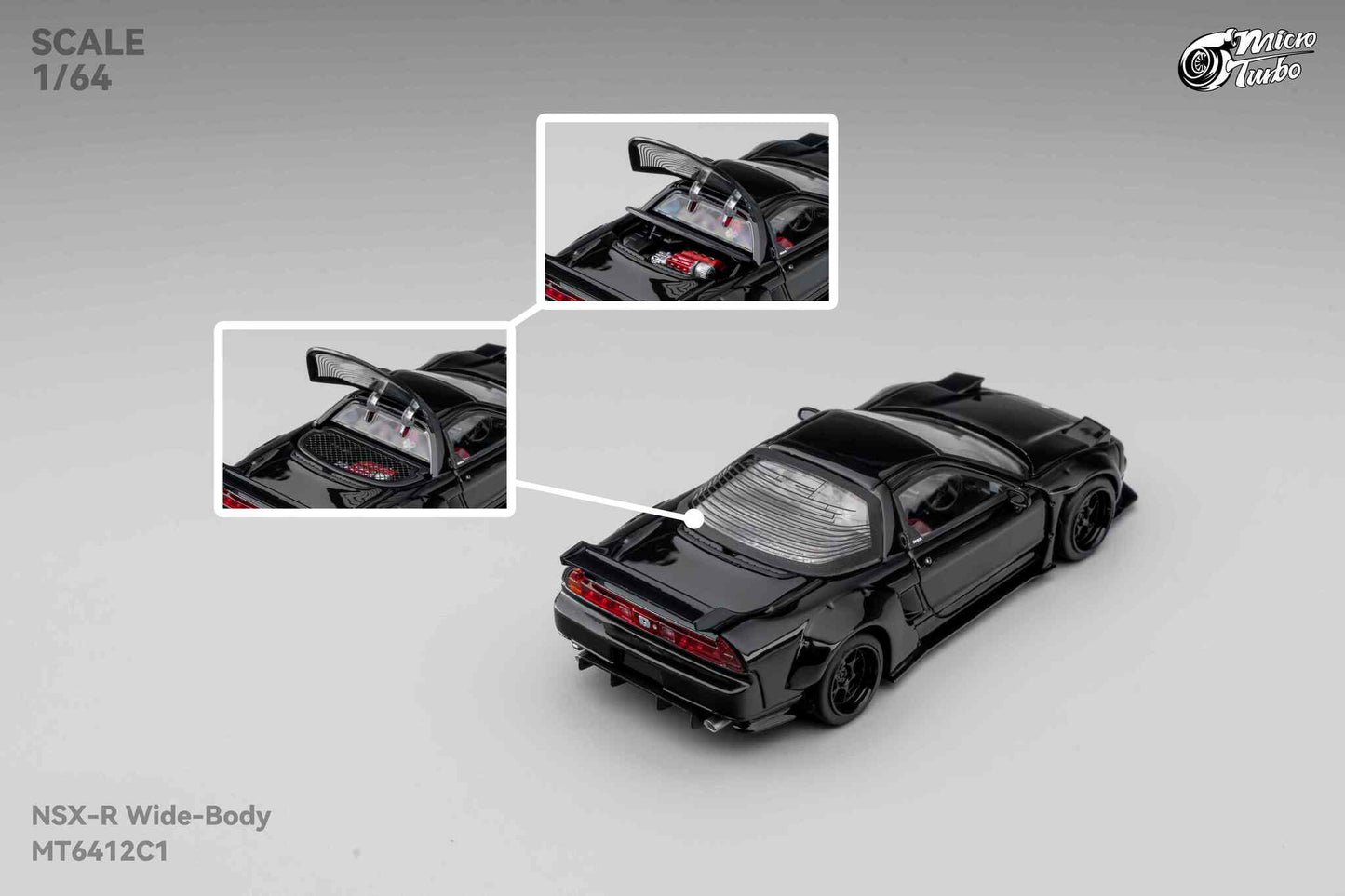MicroTurbo - 1/64 Custom NSX Wide Body - Gloss Black