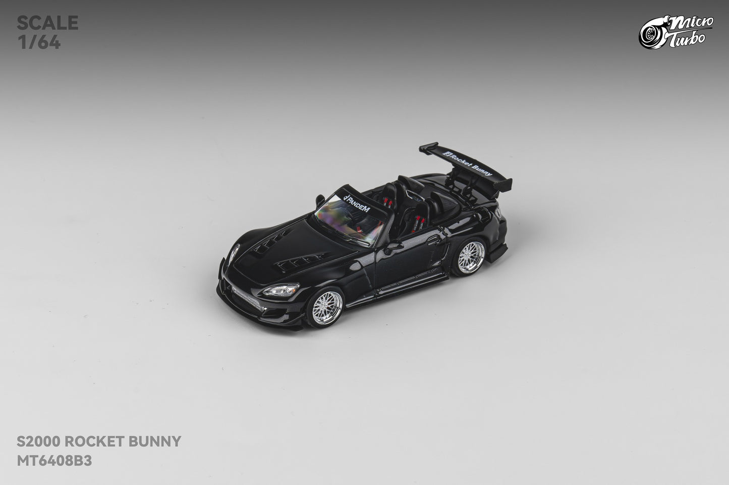 (Pre-order) Microturbo - 1/64 Custom S2000 Rocket Bunny - Metallic Black