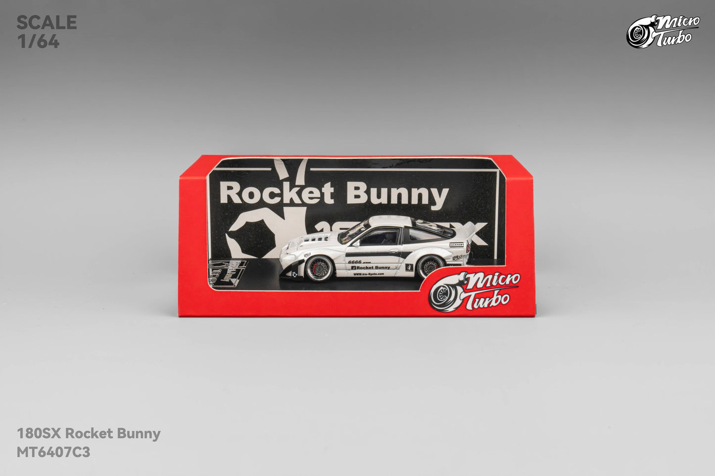 Microturbo - 1/64 Custom 180SX Rocket Bunny - Metalic White