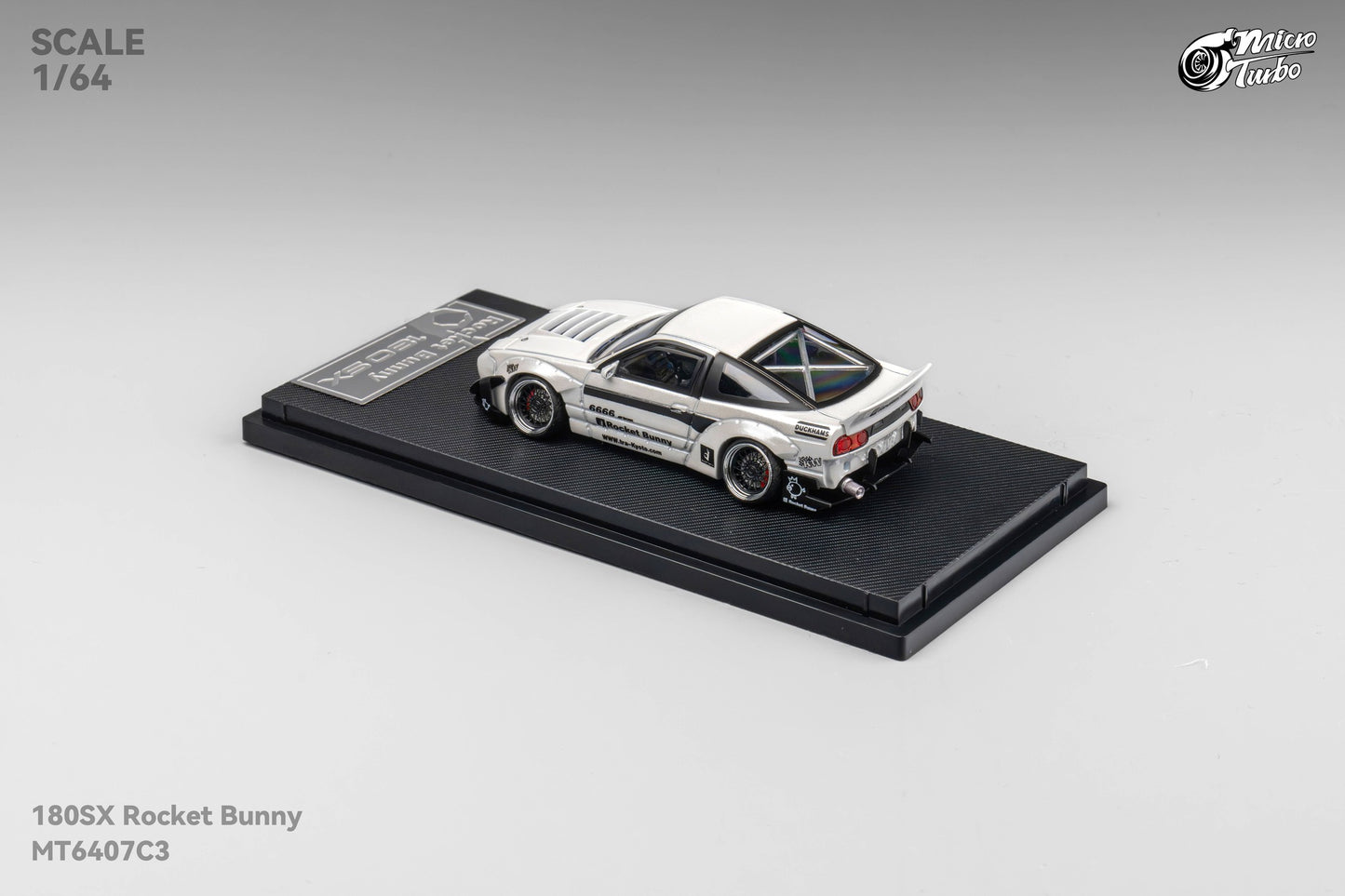 Microturbo - 1/64 Custom 180SX Rocket Bunny - Metalic White
