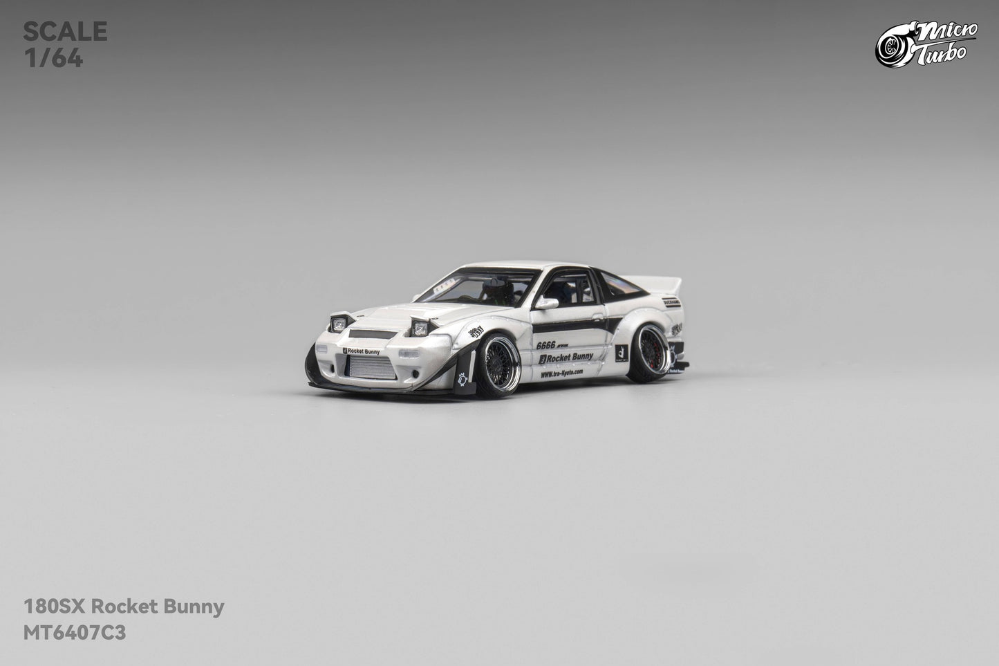 Microturbo - 1/64 Custom 180SX Rocket Bunny - Metalic White