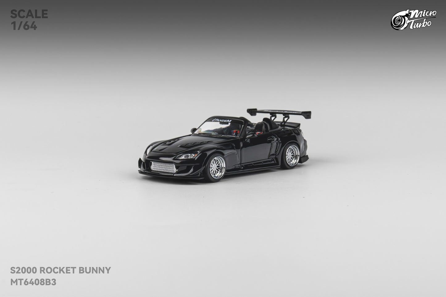 (Pre-order) Microturbo - 1/64 Custom S2000 Rocket Bunny - Metallic Black
