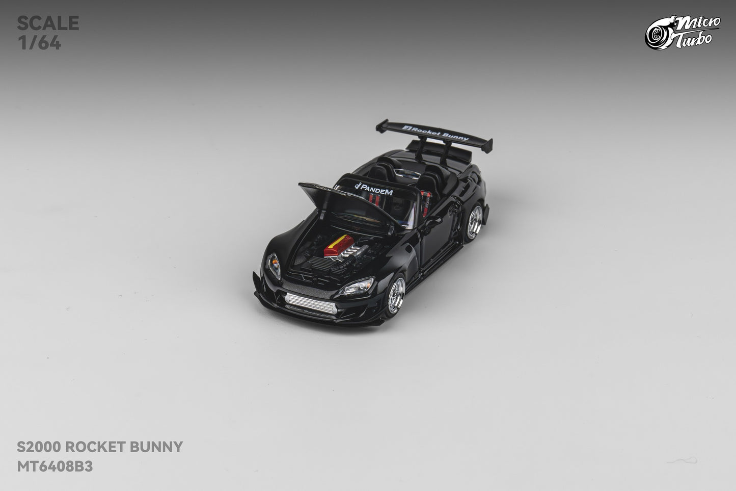 (Pre-order) Microturbo - 1/64 Custom S2000 Rocket Bunny - Metallic Black
