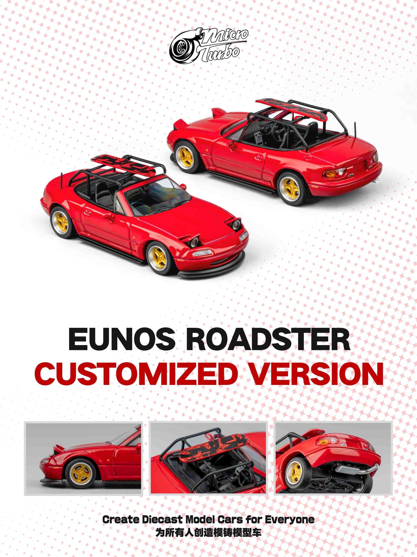 (Pre-Order) Microturbo - 1/64 Custom MX5 Surf - Red