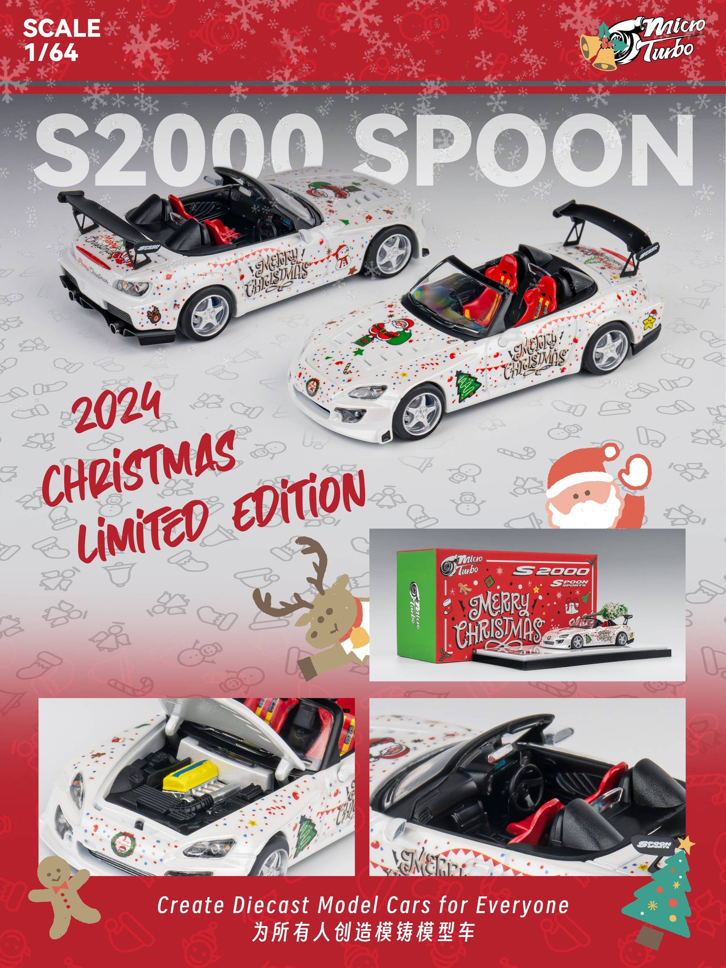 Microturbo - 1/64 Custom S2000 Spoon - Christmas