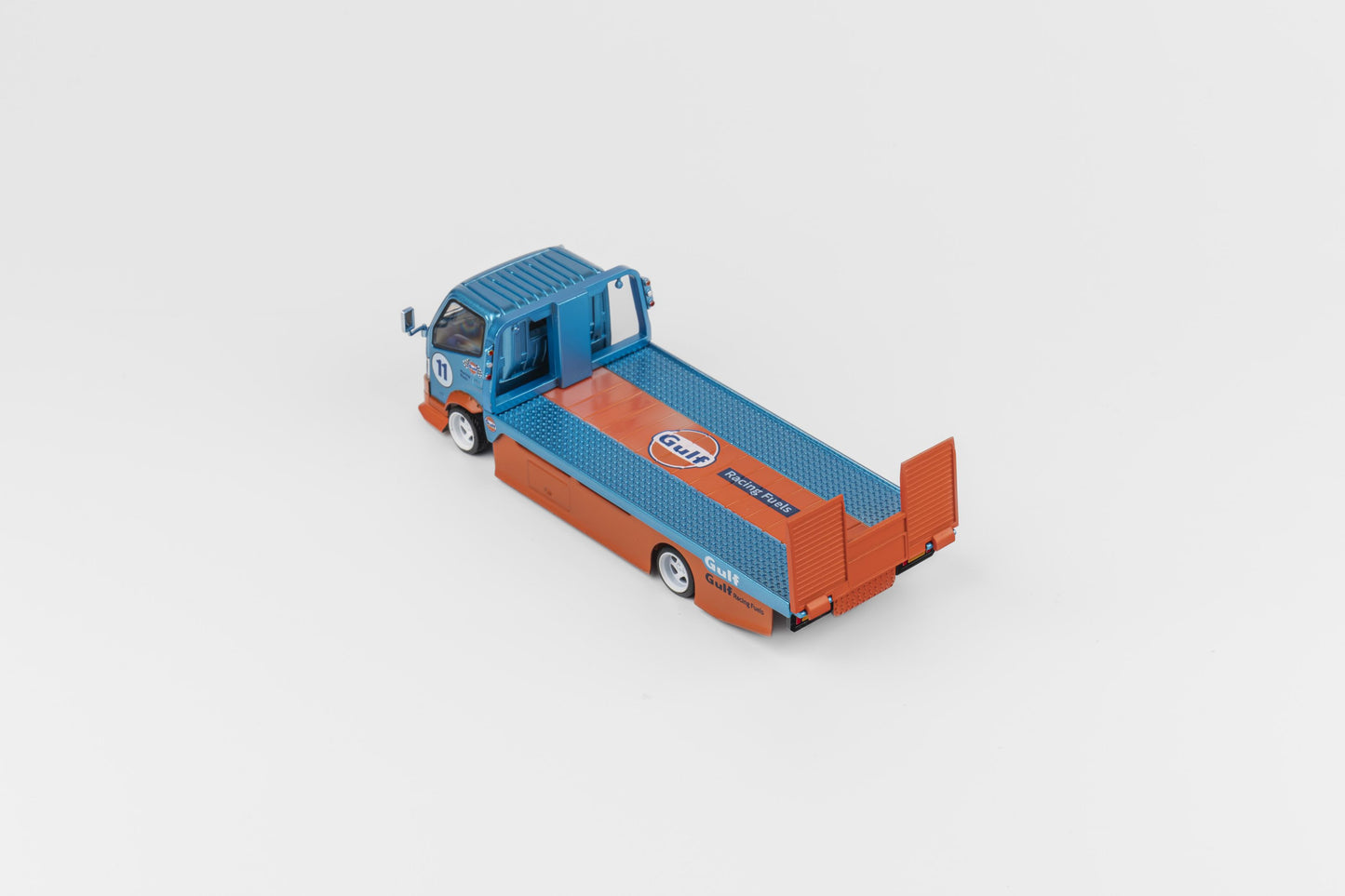 Microturbo 1/64 Custom Flatbed Tow Truck - Gulf Livery