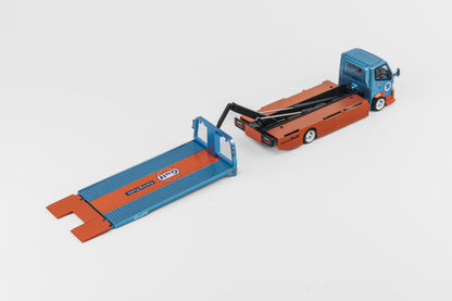 Microturbo 1/64 Custom Flatbed Tow Truck - Gulf Livery