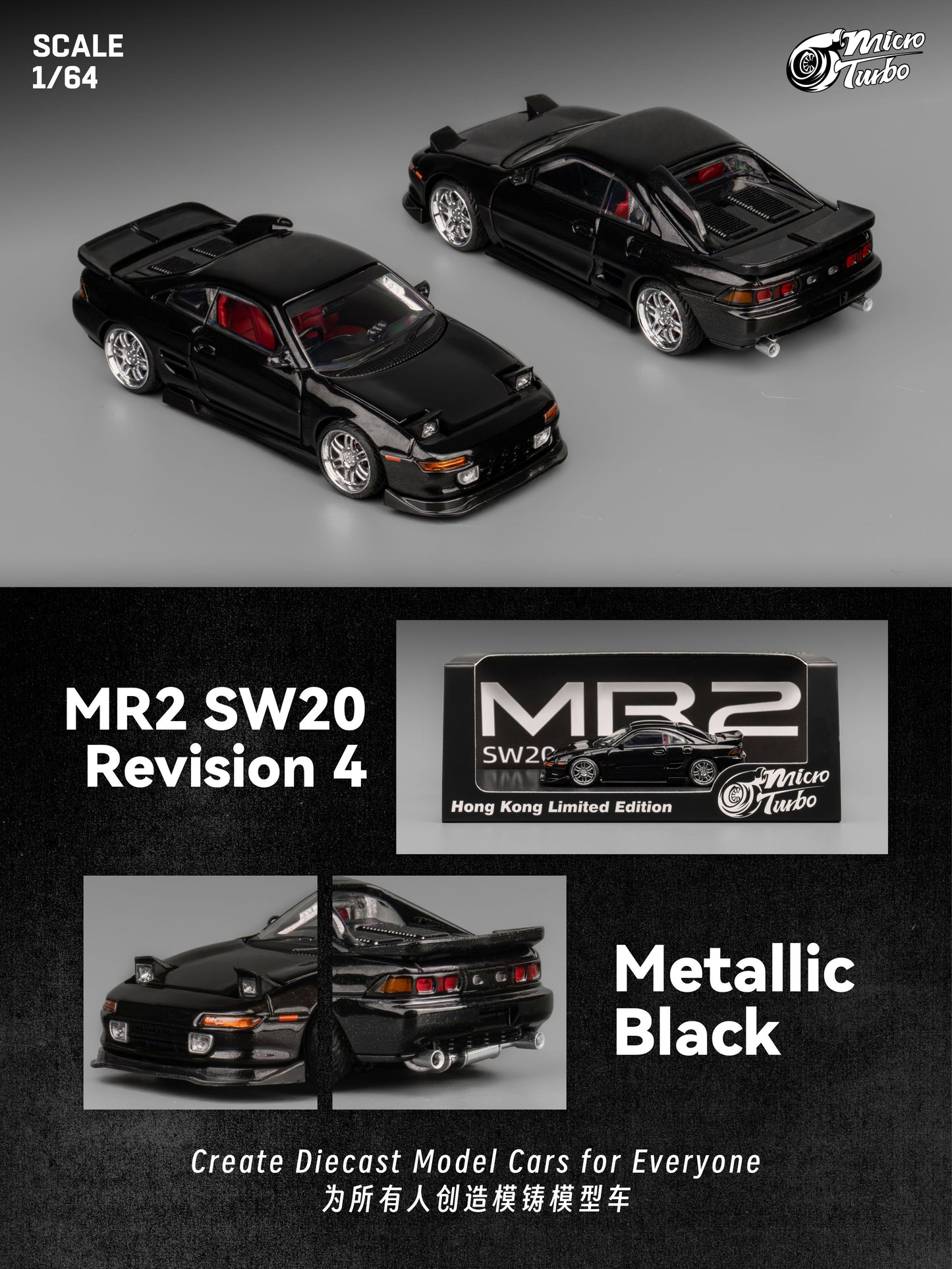 Microturbo - Custom 1/64 MR2 HongKong Limited Edition 2024 - Black