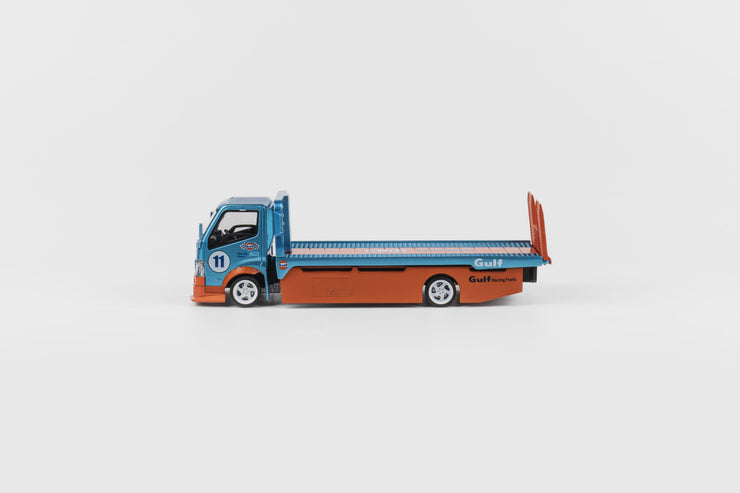 Microturbo 1/64 Custom Flatbed Tow Truck - Gulf Livery