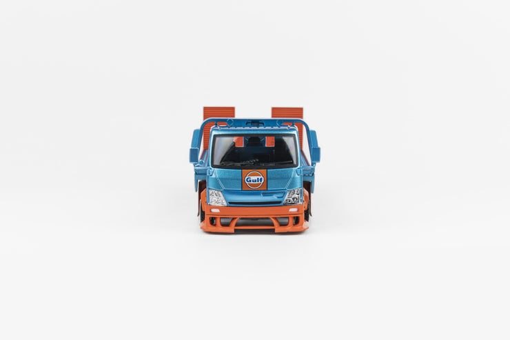 Microturbo 1/64 Custom Flatbed Tow Truck - Gulf Livery