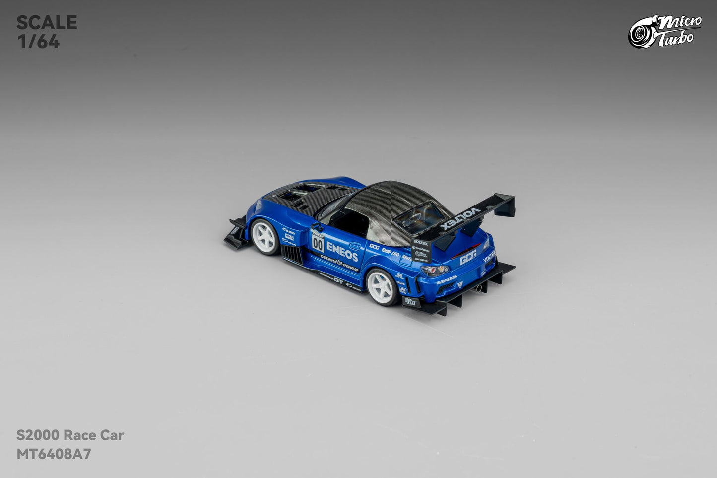 (Pre-Order) MicroTurbo - 1/64 Custom S2000 Racing - Candy Blue