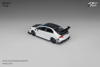 (Pre-Order) Microturbo - 1/64 Custom FD2 Spoon - Metallic White