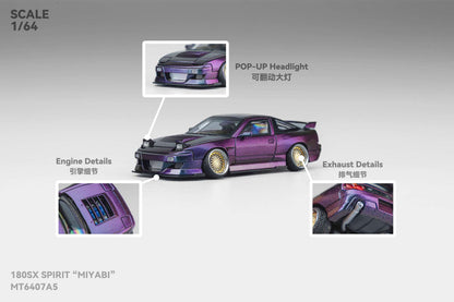 (Pre-Order) Microturbo - 1/64 Custom 180SX Spirit Miyabi - Purple Chameleon