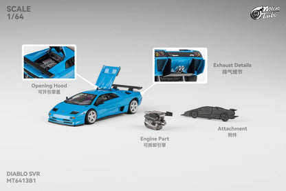 (Pre-Order) Microturbo 1/64 Custom Diablo SVR - Metallic Blue