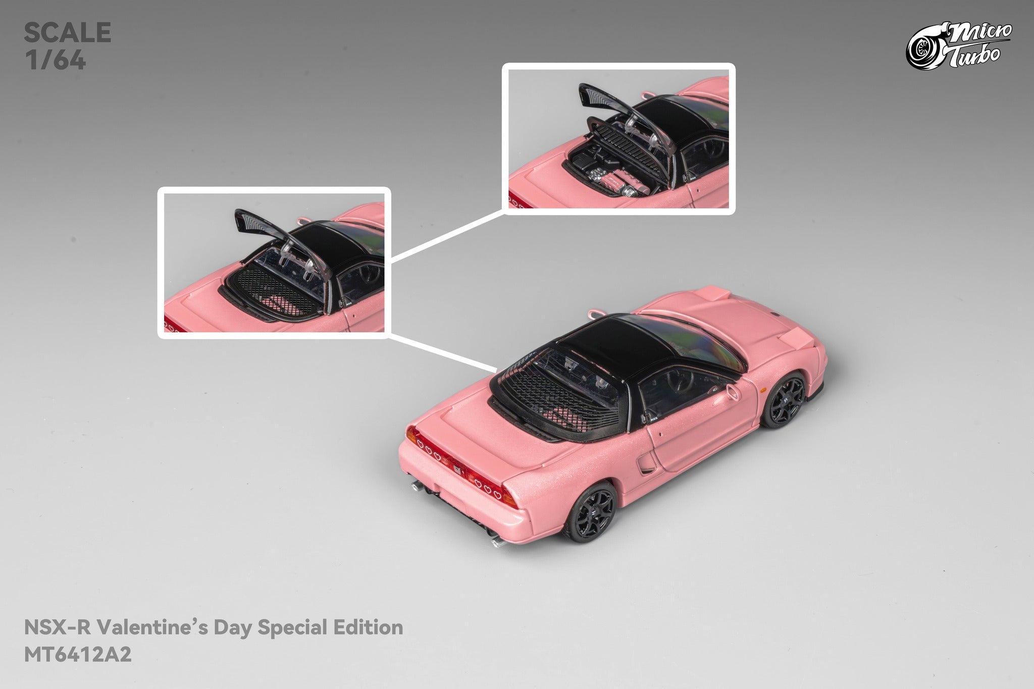 Micro Turbo 1/64 積載車 カスタム ピンク Microturbo 1/64 Custom NSX-R NA1 - Metallic Pink