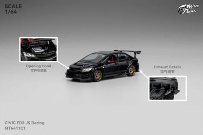 (Pre-Order) Microturbo - Custom FD2 J’S Racing - Metallic Black