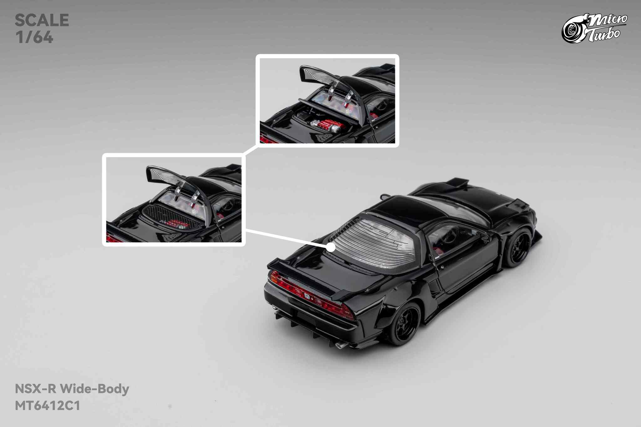 MicroTurbo - 1/64 Custom NSX Wide Body - Gloss Black – Microturbo