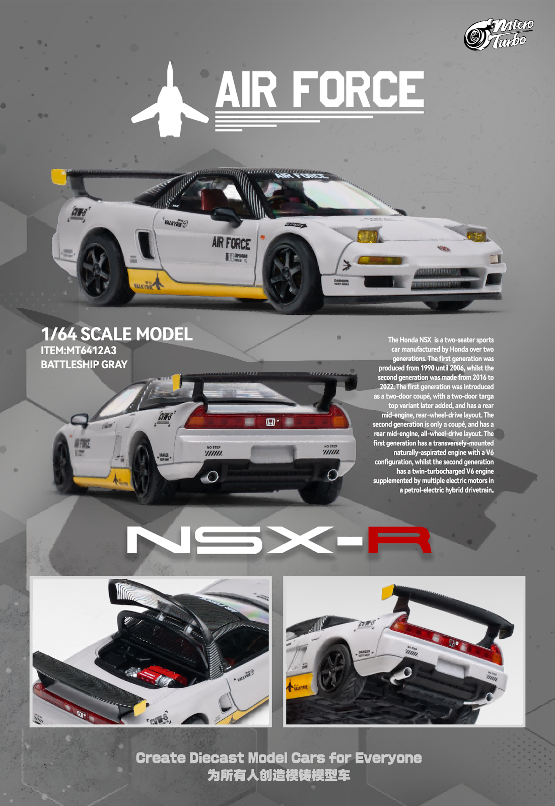 MT6412A3 Custom NSX-R NA1 Air Force packshot