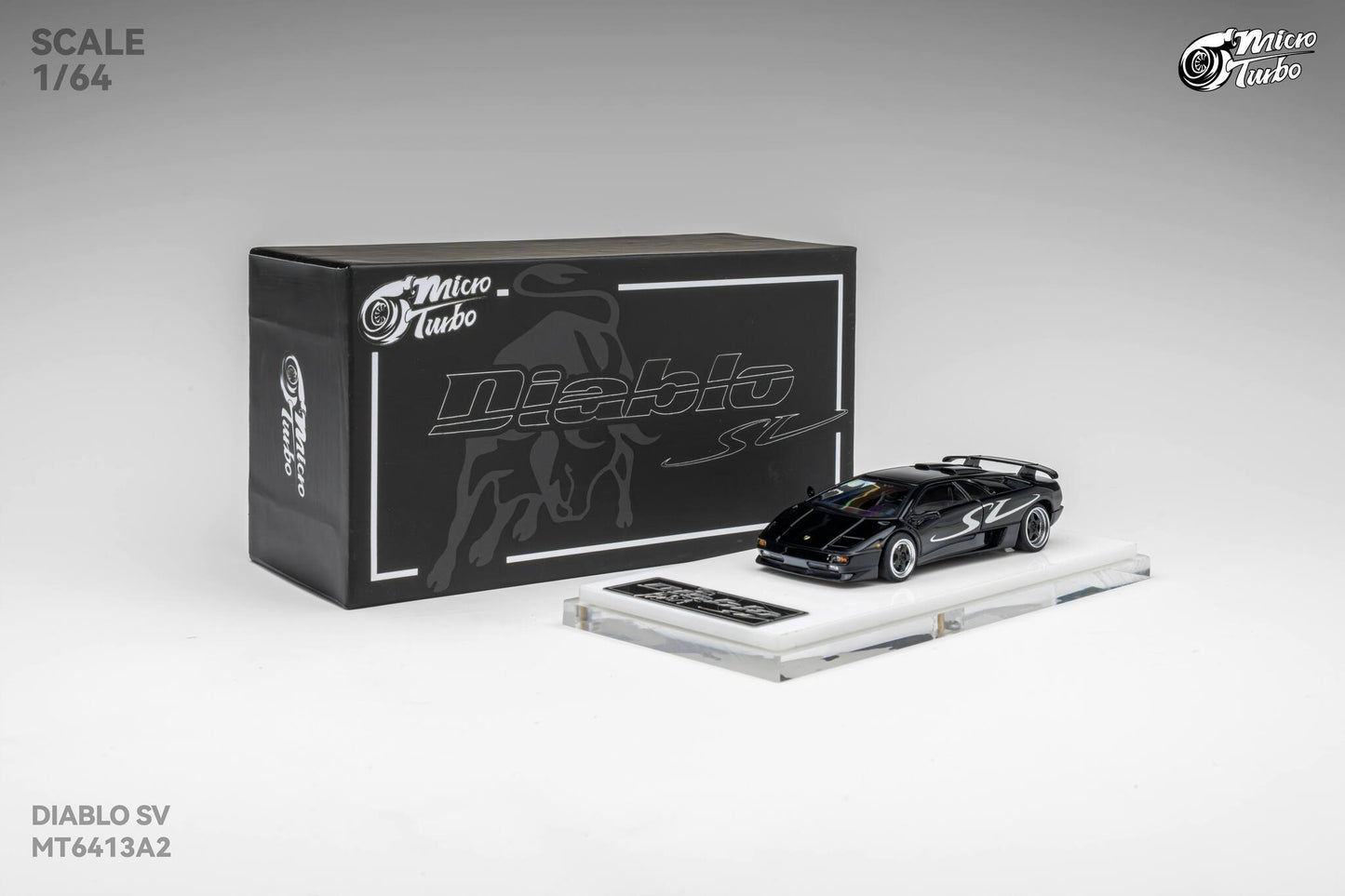 (Pre-Order) Microturbo 1/64 Custom Diablo SV - Metallic Black