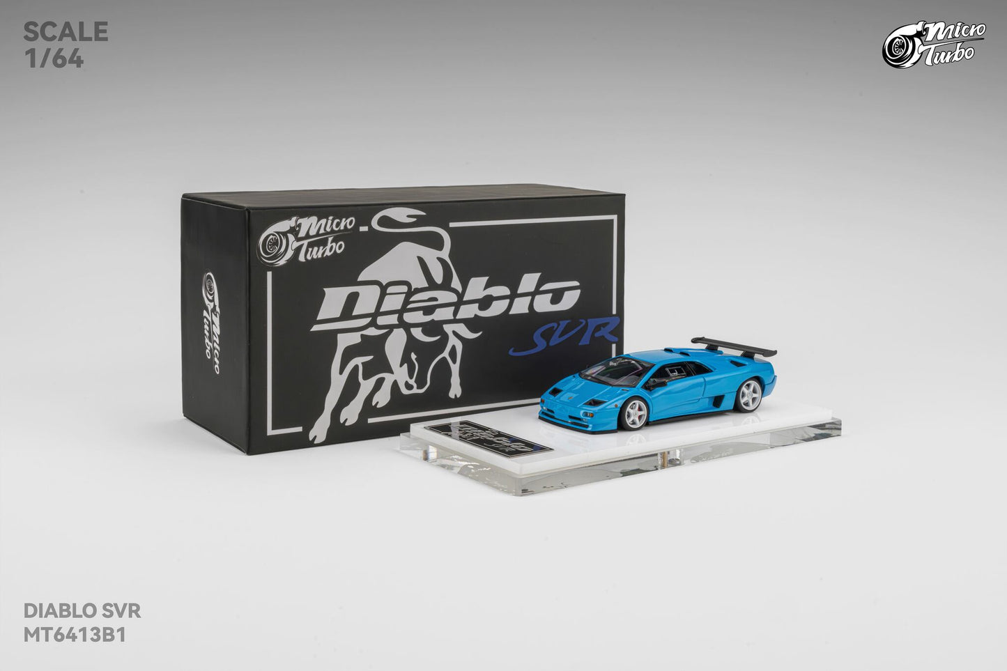 (Pre-Order) Microturbo 1/64 Custom Diablo SVR - Metallic Blue