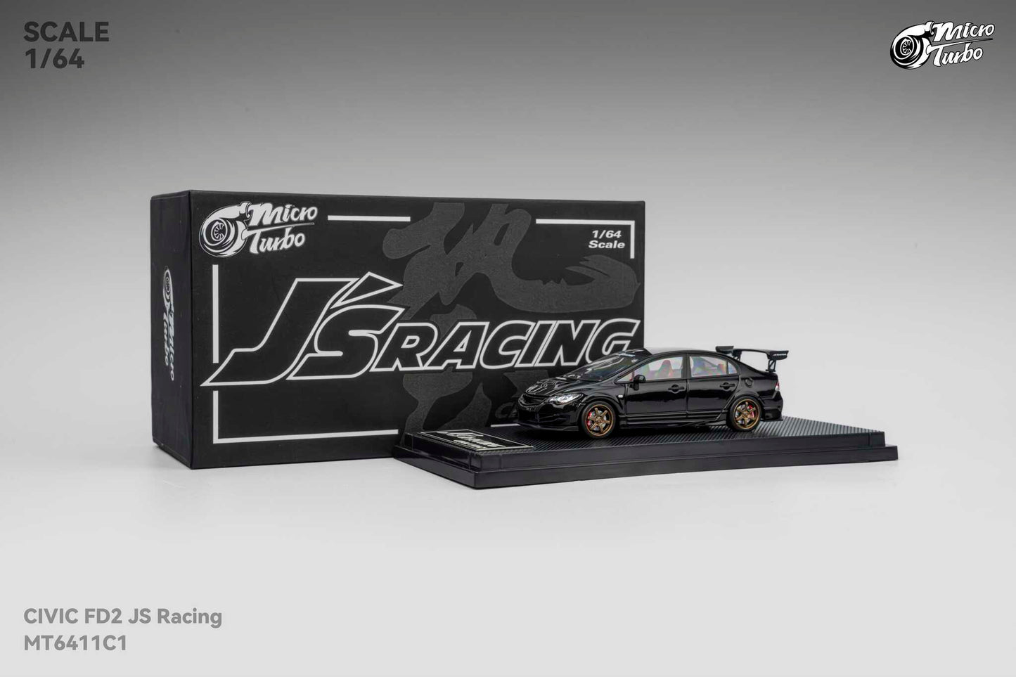 (Pre-Order) Microturbo - Custom FD2 J’S Racing - Metallic Black