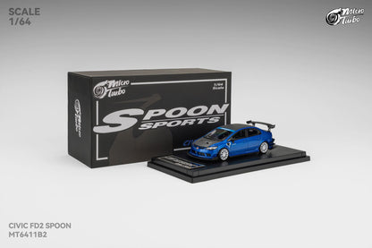 (Pre-Order) Microturbo 1/64 Custom FD2 Spoon - Metallic Blue