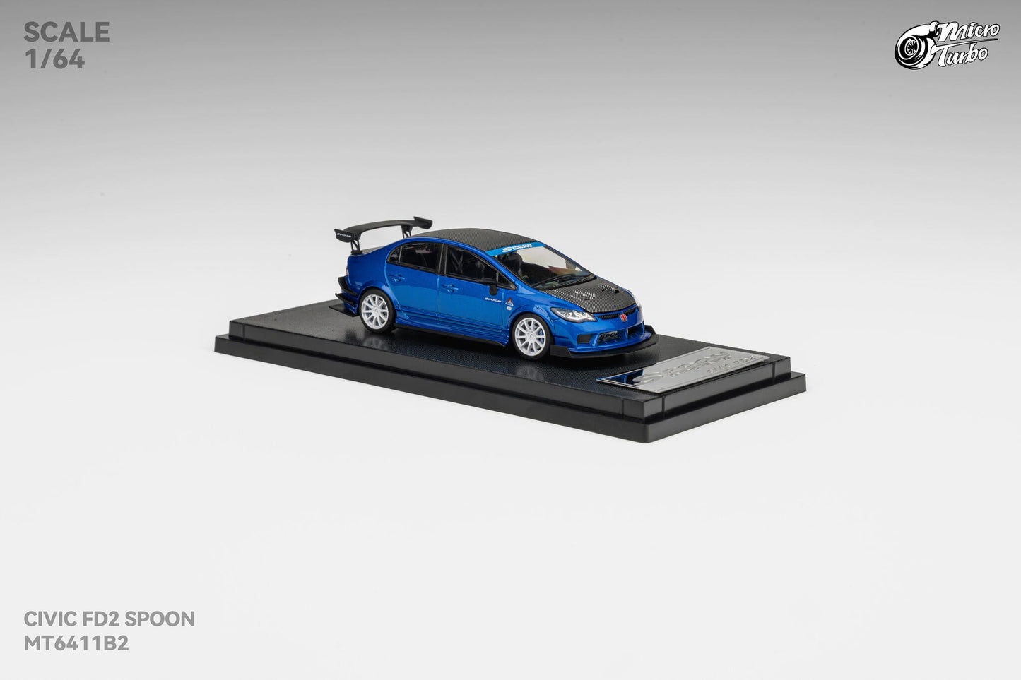(Pre-Order) Microturbo 1/64 Custom FD2 Spoon - Metallic Blue