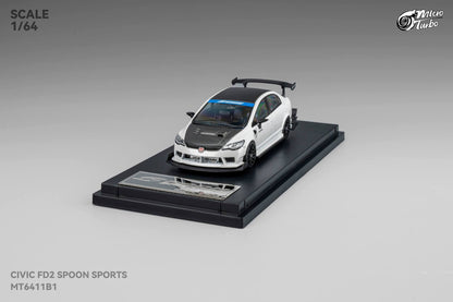 (Pre-Order) Microturbo - 1/64 Custom FD2 Spoon - Metallic White