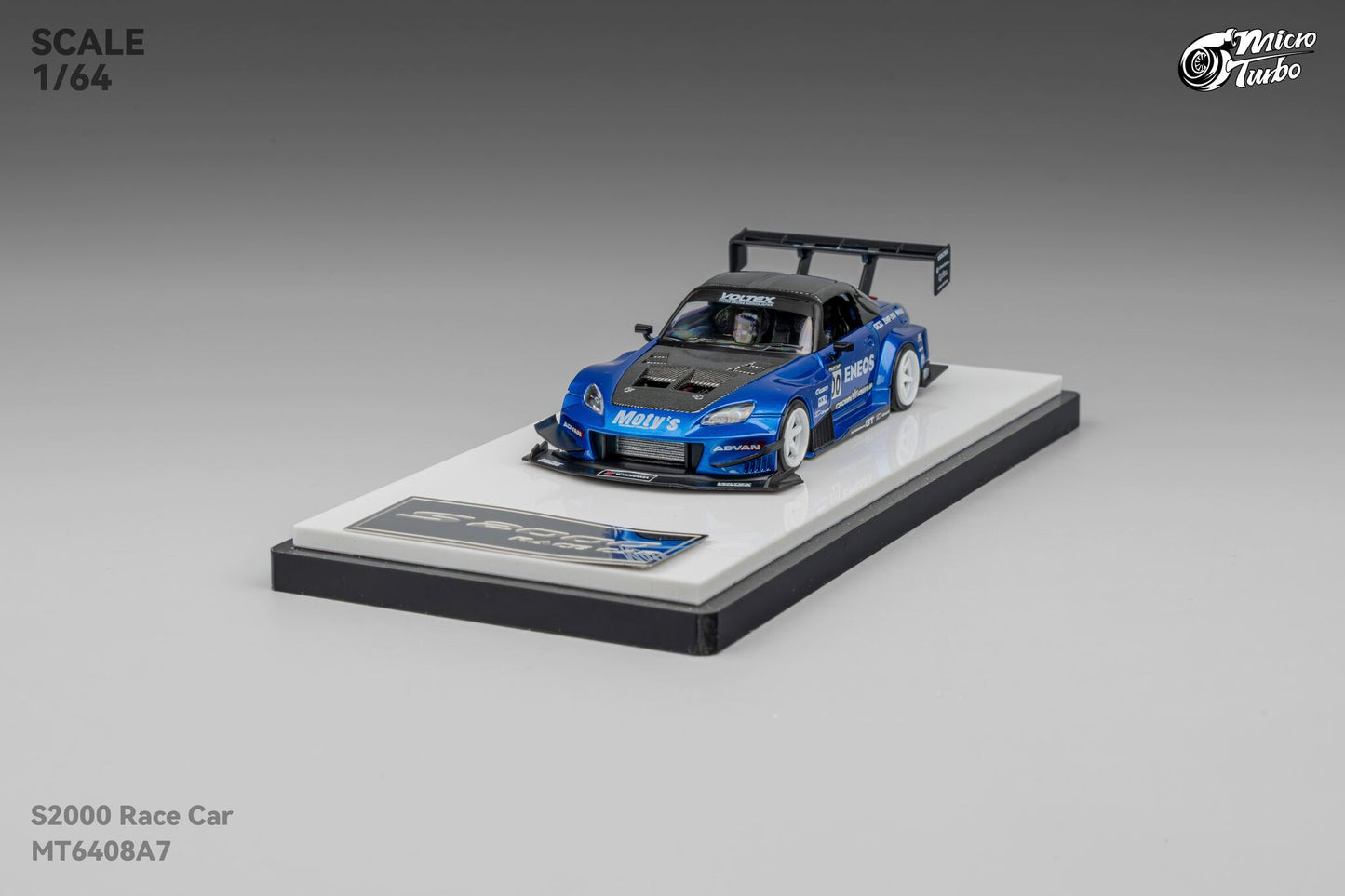 (Pre-Order) MicroTurbo - 1/64 Custom S2000 Racing - Candy Blue