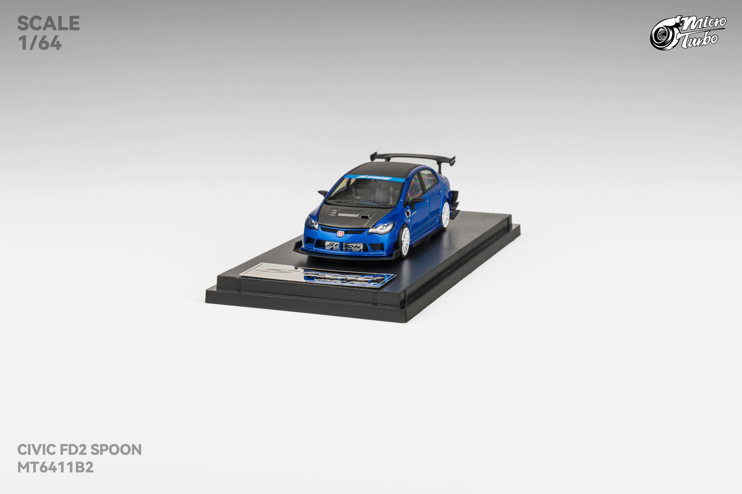 (Pre-Order) Microturbo 1/64 Custom FD2 Spoon - Metallic Blue