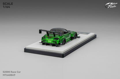 (Pre-Order) Microturbo 1/64 Custom S2000 Race Car - Metallic Green