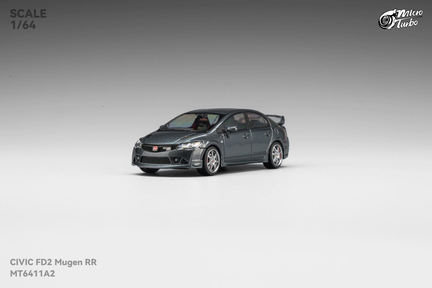 (Pre-Order) MicroTurbo - 1/64 Custom FD2 MUGEN RR - Metallic Grey
