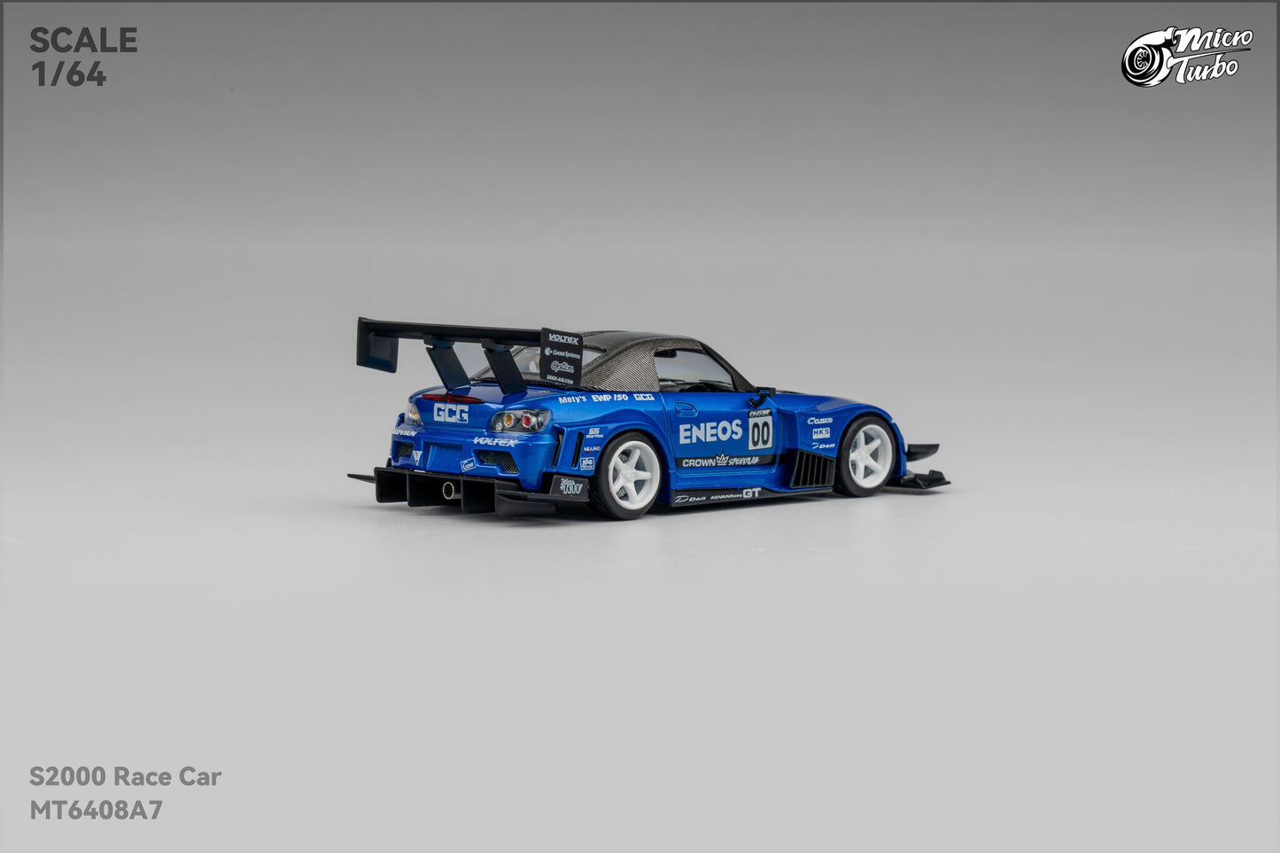(Pre-Order) MicroTurbo - 1/64 Custom S2000 Racing - Candy Blue