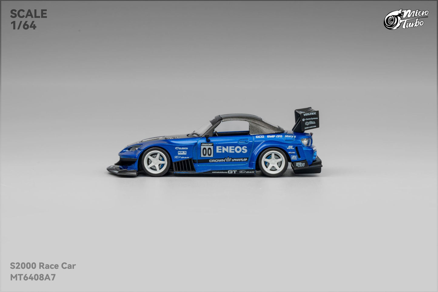 (Pre-Order) MicroTurbo - 1/64 Custom S2000 Racing - Candy Blue