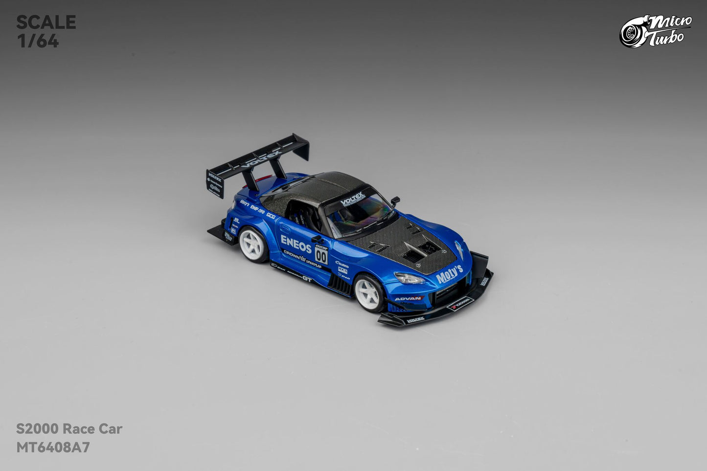 (Pre-Order) MicroTurbo - 1/64 Custom S2000 Racing - Candy Blue