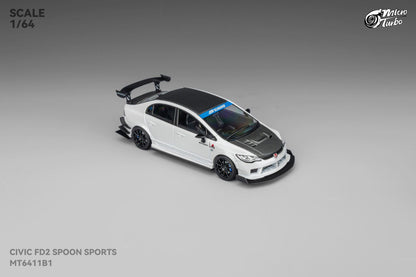 (Pre-Order) Microturbo - 1/64 Custom FD2 Spoon - Metallic White