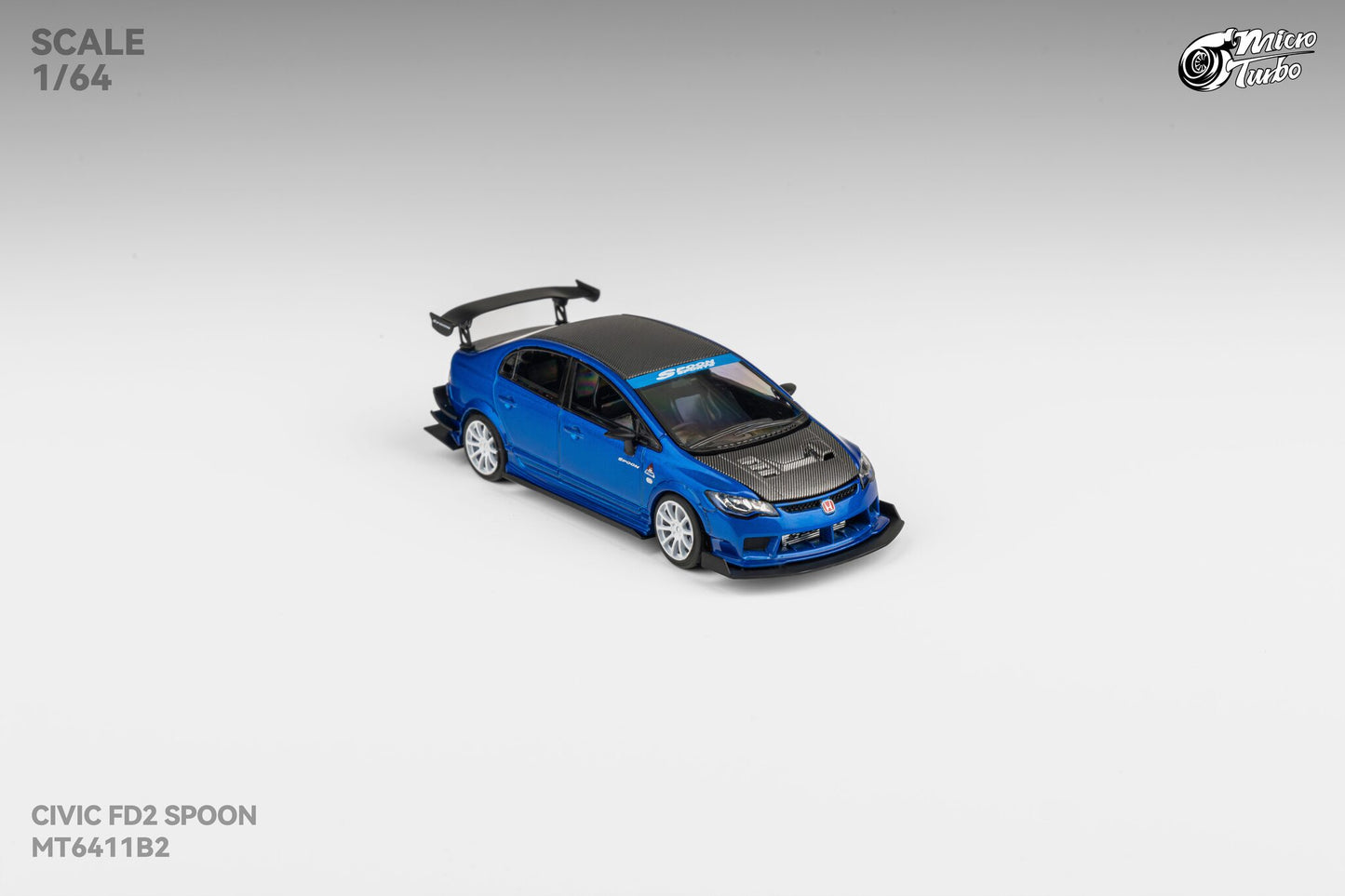 (Pre-Order) Microturbo 1/64 Custom FD2 Spoon - Metallic Blue