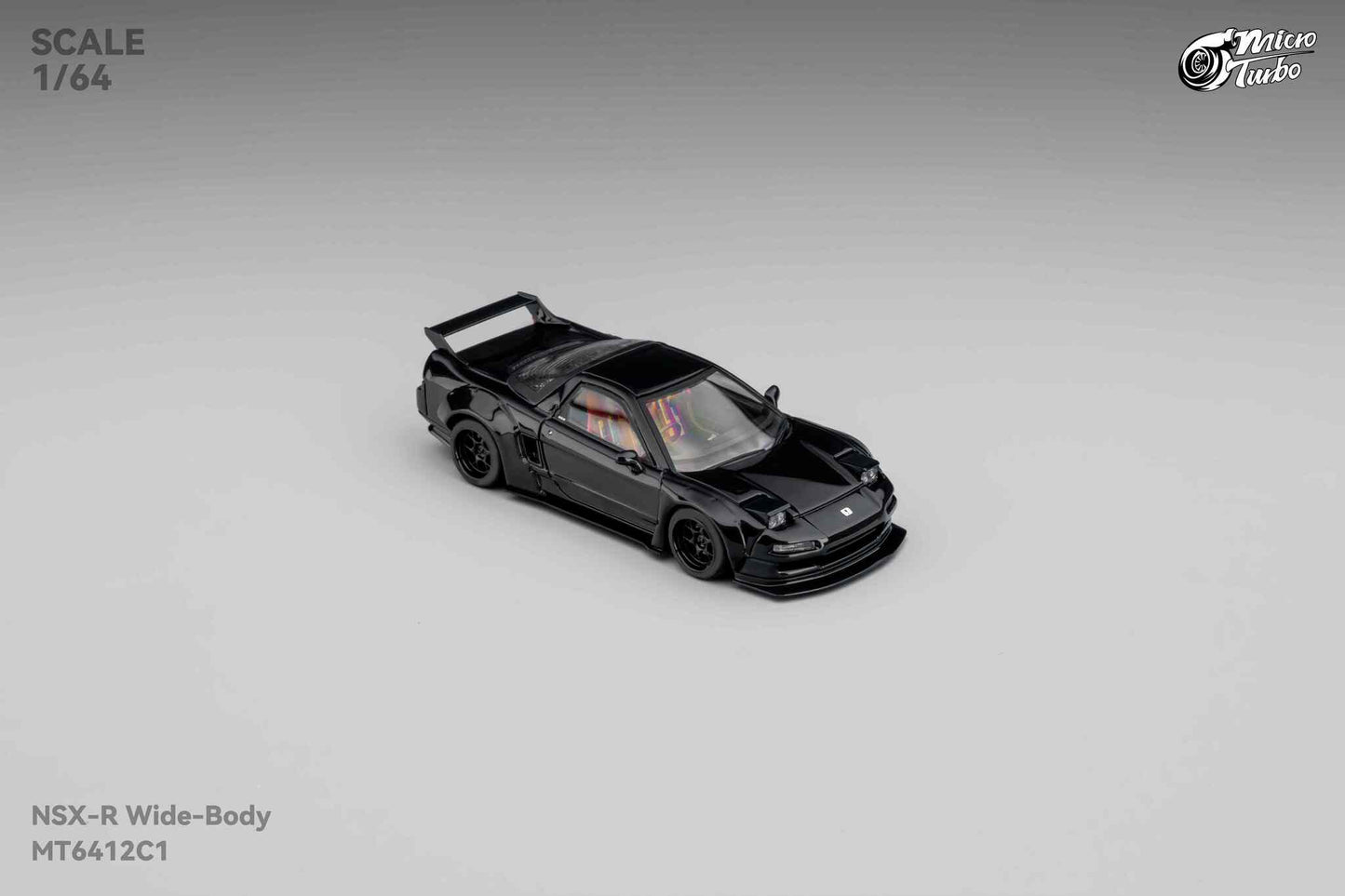 (Pre-Order) MicroTurbo - 1/64 Custom NSX Wide Body - Gloss Black