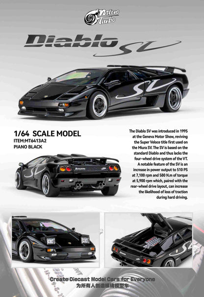 (Pre-Order) Microturbo 1/64 Custom Diablo SV - Metallic Black