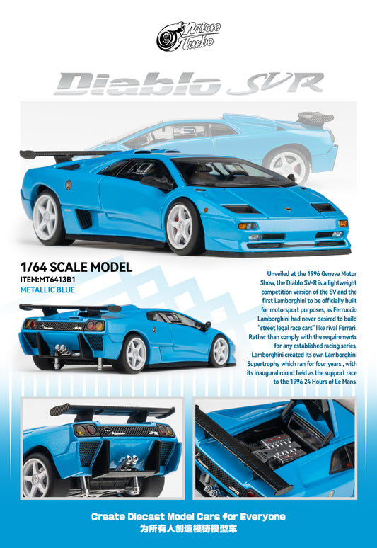 (Pre-Order) Microturbo 1/64 Custom Diablo SVR - Metallic Blue