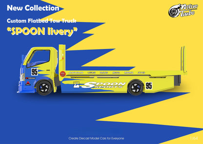 Microturbo 1/64 Custom Flatbed Tow Truck - Spoon